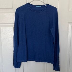 J. McLaughlin Sapphire Blue Crew Neck Sweater